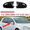 Для Volkswagen VW Golf 5 MK5 04-09 Golf Plus 05-13 Jetta 05-11 EOS 06-08 Накладка на боковое зеркало заднего вида, глянцевая черная