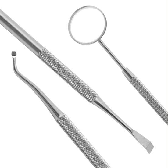 6 шт., набор стоматологических инструментов из нержавеющей стали с футляром, стоматологическое зеркало, скребок для зубов, очиститель, средство для удаления зубного налета, инструменты для ухода за полостью рта