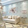 1PC Wallpaper Living Room Self Adhesive Pastoral Style Wall Sticker Embossed Non Woven Fabric Home Decoration Wall Decals 3D