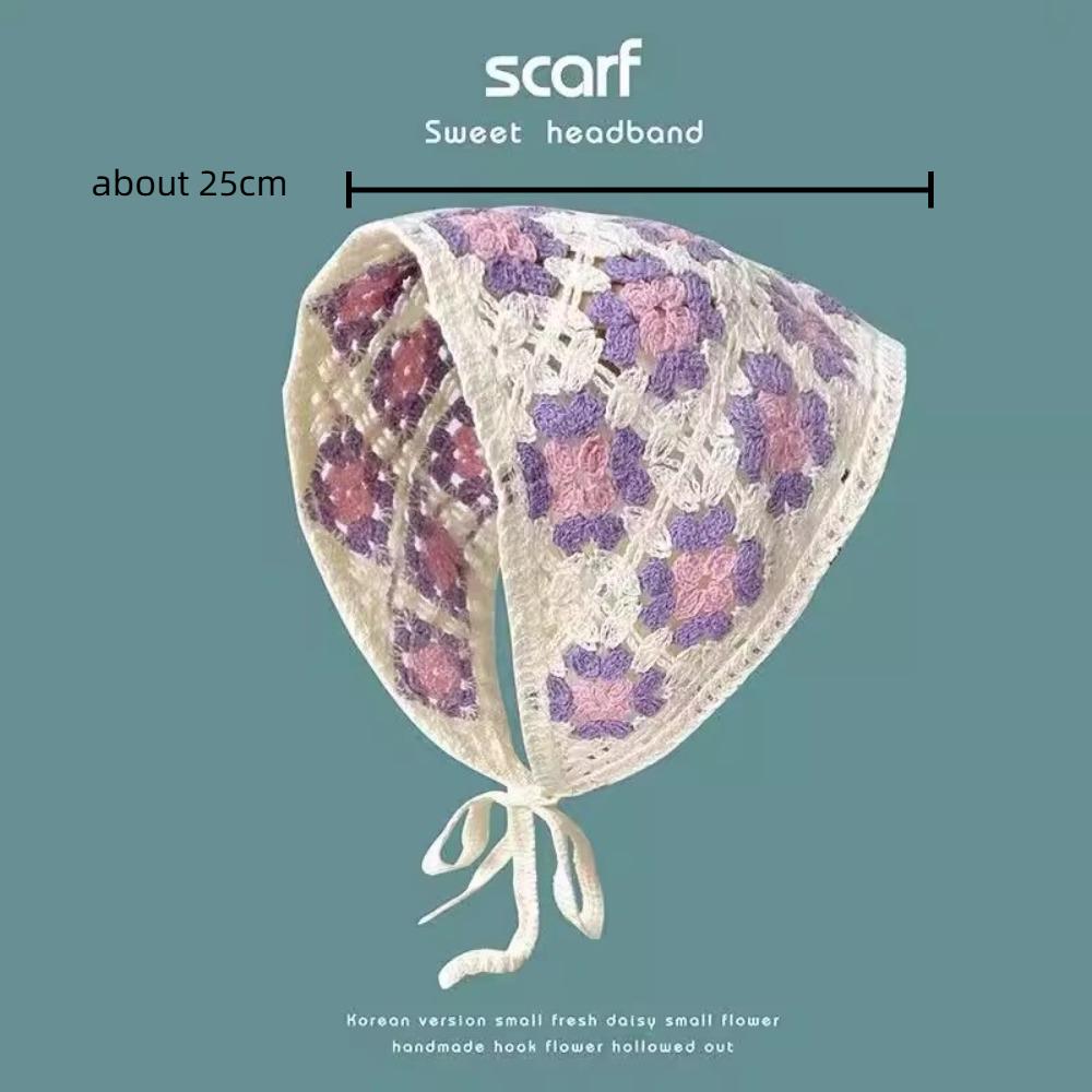 Little Daisy Headscarf Hat Multicolor Triangular Turban Scarf for Spring Summer Outdoor