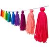 Большой размер кисточная гирлянда В6,3 дюйма Полиэстеровая пряжа Разноцветный помпон кисточка баннер Декоративное настенное украшение для украшения дома Свадьба День рождения Детский праздник