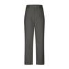 Women Summer Pants Mid-rise Button Zipper Fly Straight Leg Long Trousers with Pockets Solid Color Casual Pants