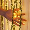 LED Green Rattan Copper Wire Light String DIY Simulation Garland Wedding Festival Decoration Flashing Light String