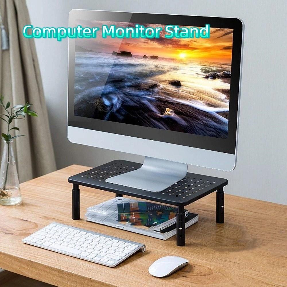 Metal Desktop Stand Riser Storage Drawer Laptop Dissipation Stand  Home Office