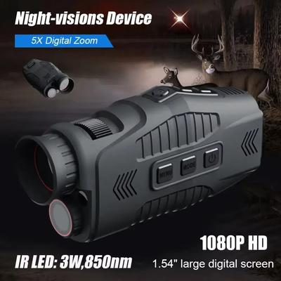R11 1080P Монокулярный инфракрасный прибор ночного видения 5-кратный цифровой зум 300 м Дальность обзора в полной темноте для дневного и ночного использования на охоте