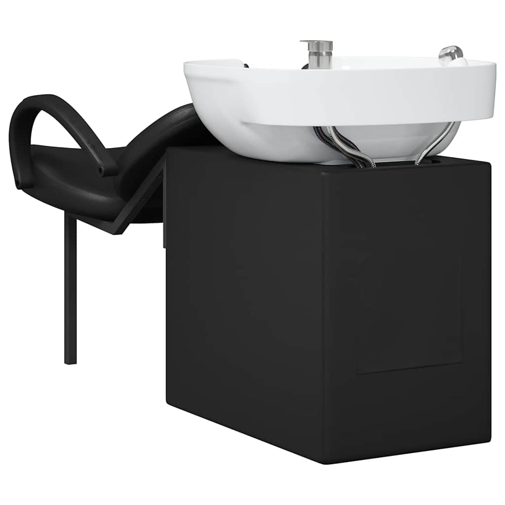 Shampoo Chair Black and White 136 x 60 x 92 cm PVC
