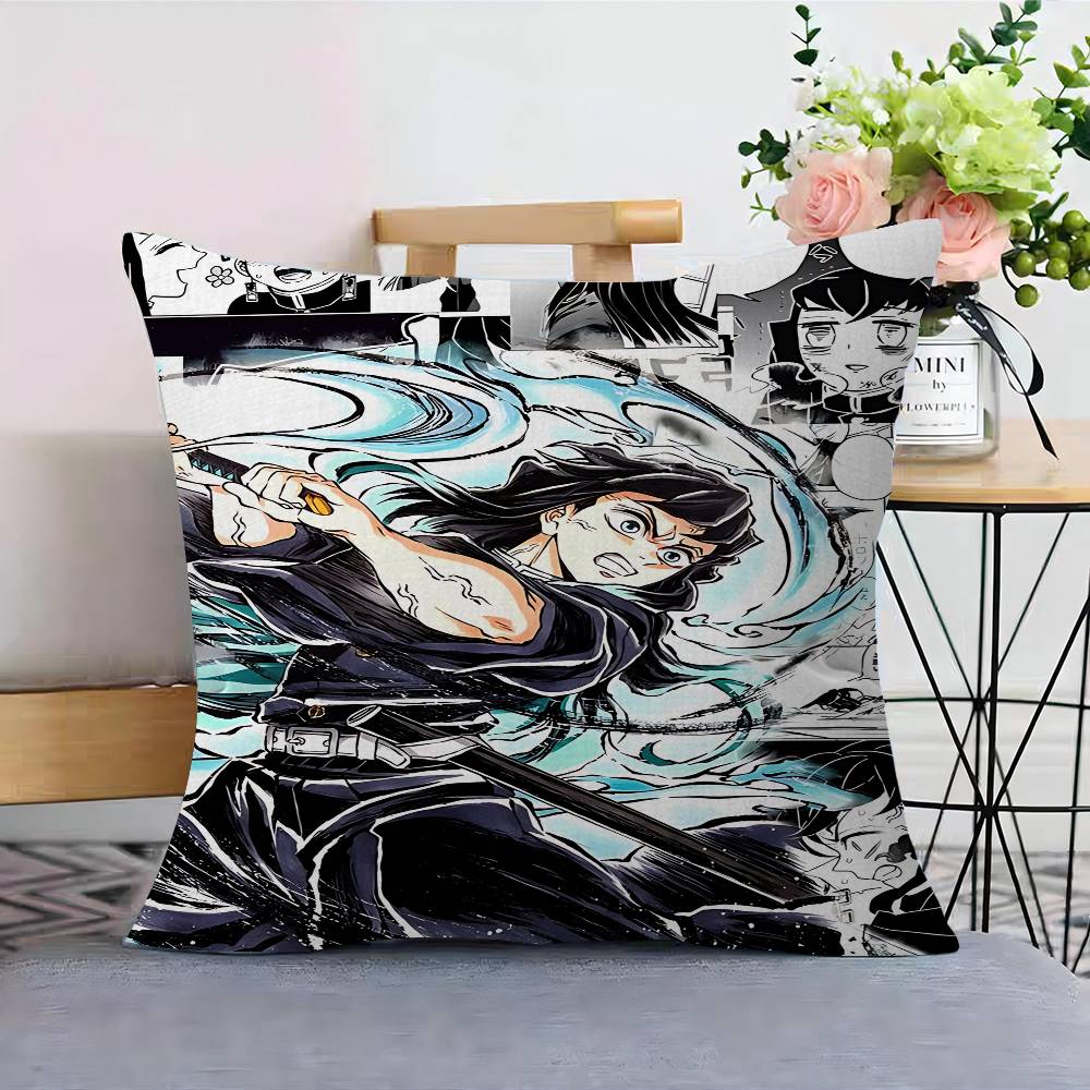 Muichiro Tokito Anime Cushion Cover Decorative Pillow Sofa Home Decor Case Pillow Cases