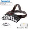USB Rechargeable Headlamp High Lumen Bright Head Lamp with 8 LED Headlight 4 Mode IPX4 Waterproof Head Flashlight Head Light