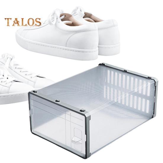 Дизайнерская коробка для обуви с пряжкой. Простота установки. Полезный прозрачный контейнер для хранения обуви. Товары для дома.