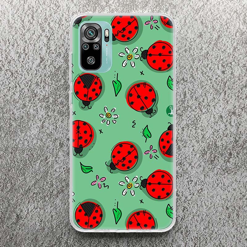 Чехол-бампер с принтом Насекомое Семиточечная божья коровка для Xiaomi Redmi Note 14 13 12S 11S Чехол для телефона 10 Pro Plus 11E 11T 12 11 10S 5G