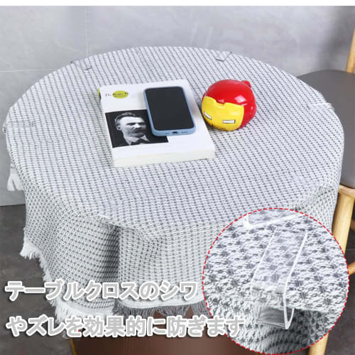 VitalBloom Tablecloth Clips (8-Pack) - Fits 2-3.5cm Tablecloths, Desk Board, Tablecloth Holder, Windproof, Non-Slip, Clear Plastic, Suitable for Home