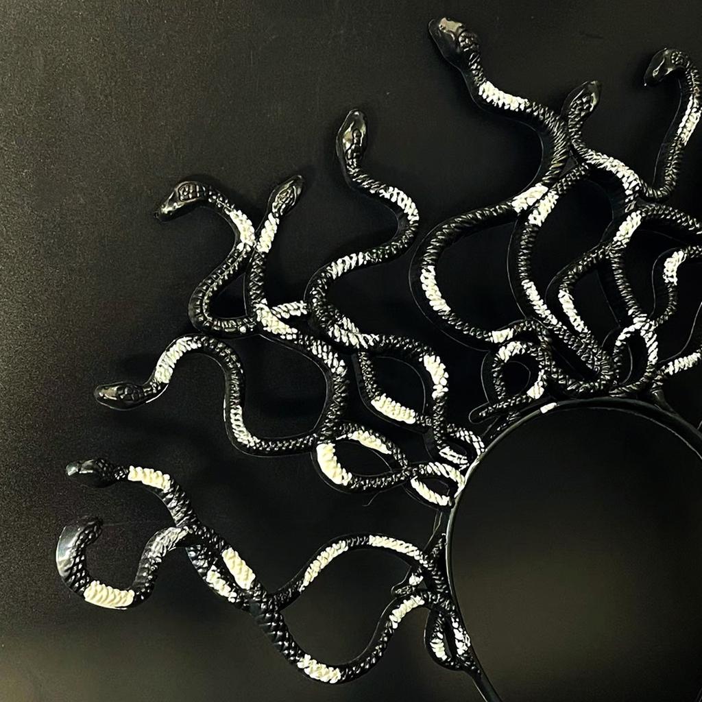 Headband Wearable Snake Hairband Cosplay Costume Novelty Medusa Snake Hairband for Adult Masquerade Headwear