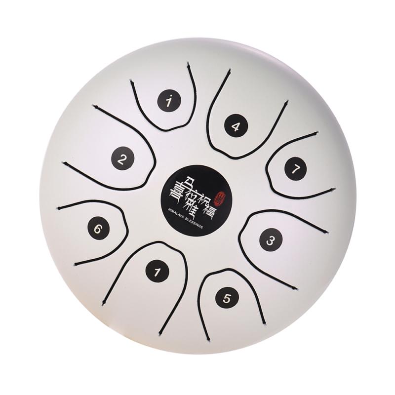 5.5 Inch C Key Steel Tongue Drum Mini 8-Tone Steel Hand Pan Drum Percussion Instrument with Drum Mallets Carry Bag new