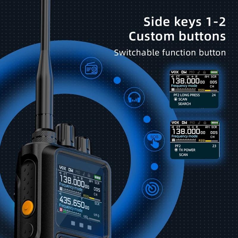 Рация UV110D 1 шт. Дальнобойная Портативная Ручная Рация Синий зуб Программирование через приложение для телефона Двусторонняя радиостанция