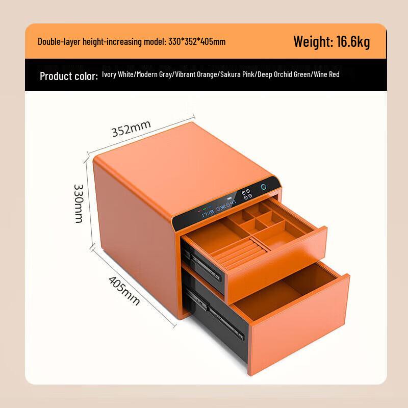 Tiger Luxury Leather Bedside Drawer Safe