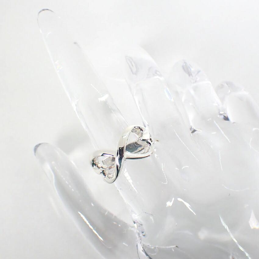 [Б/у] TIFFANY/Tiffany 925 Двойное кольцо с любящим сердцем/Нет. 11/г457-46