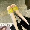 Fashion 2024 Summer Sandals Women Household Soft-soled One-word Slippers for Outdoor Low Heels Fashion Soft Indoor Slippers Women Shoes