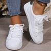 Flat Bottomed Casual Lace Up Sports Board Shoes Round Toe Women's Shoes