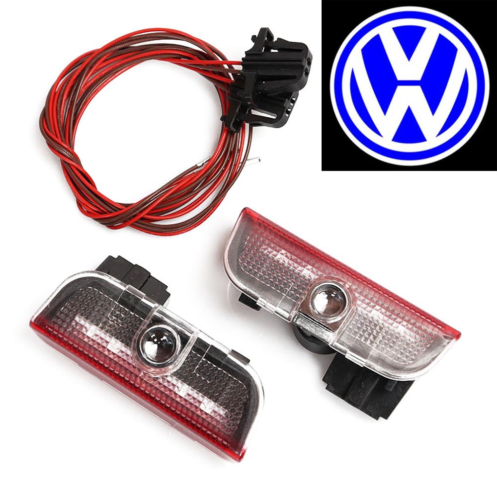 For VW Volkswagen Jetta MK5 Golf 2PCs LED Welcome Projector Light Door Lamp For VW Golf 5 6 7 7N Touran CC Passat Magotan B6 B7