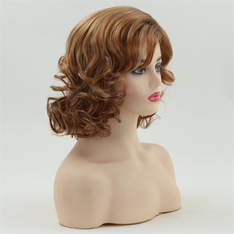 Синтетические короткие вьющиеся волосы, серо-белый парик для пожилых женщин, парик для мамы с челкой, карнавальный костюм, вечерние, подарок для бабушки, парик