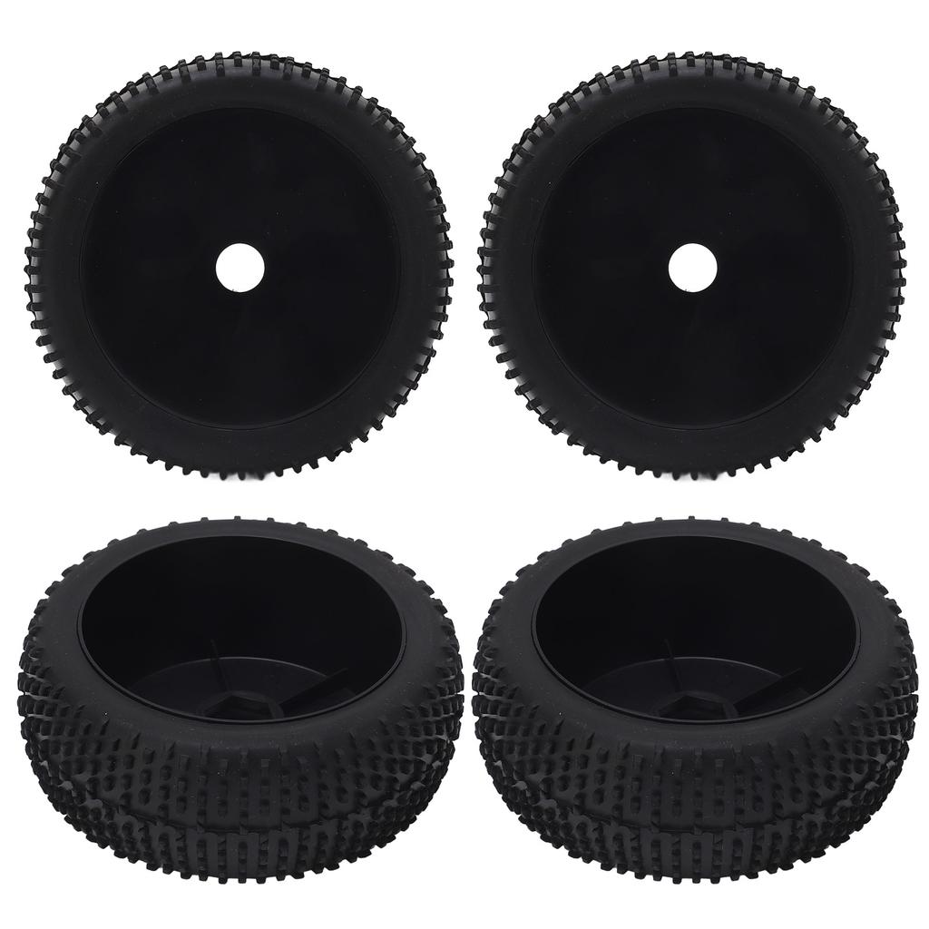 4Pcs RC Car Tire 112 Mm Diameter Rubber Tire Plastic Hub Universal RC Car Wheel Tire for 1/8 Models