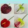 Anthurium Flower Artificial Wedding Hotel Restaurant Room Wall Decoration