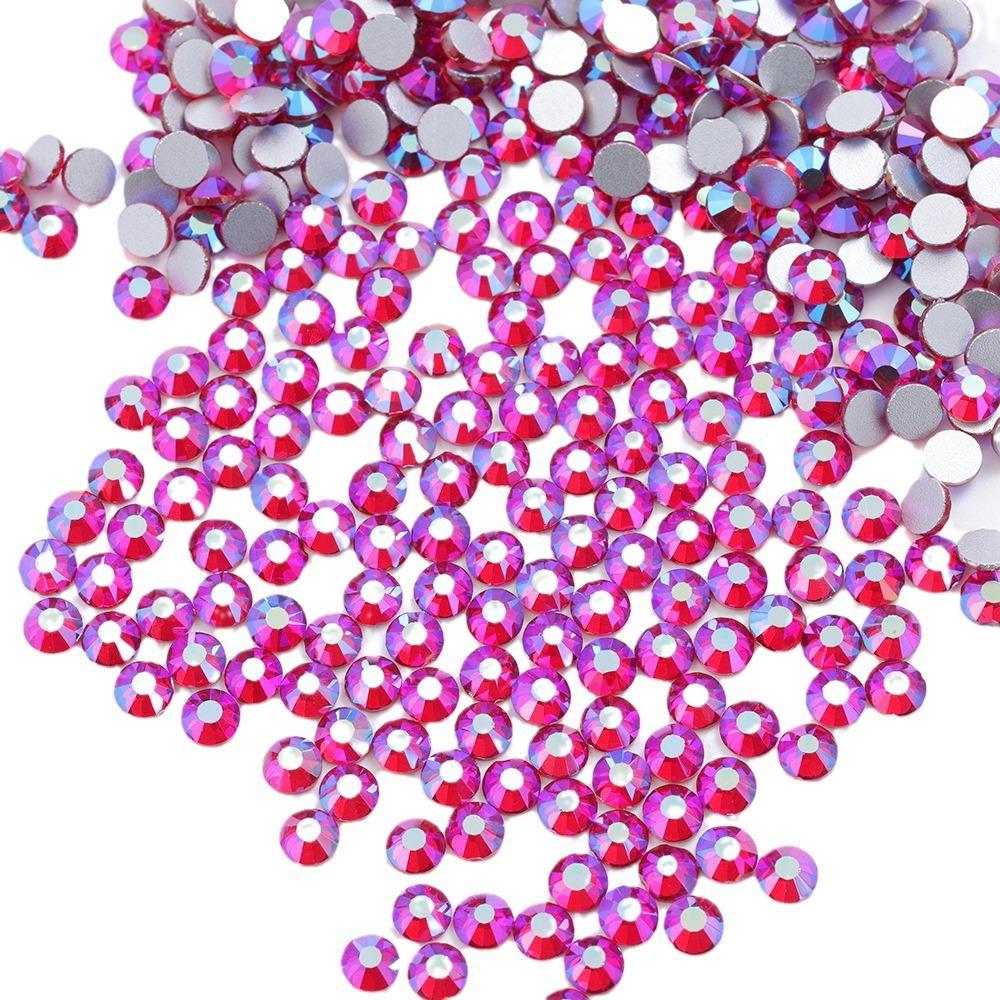 Цветной АБ Хрусталь Плоское Дно Сверло Круглое Сверло для Ногтей Сделай Сам Красочные Украшения для Ногтей