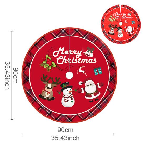 36 дюймов юбка для рождественской елки красная Санта снежинки снеговик олень юбка для рождественской елки праздничный декор для домашней вечеринки