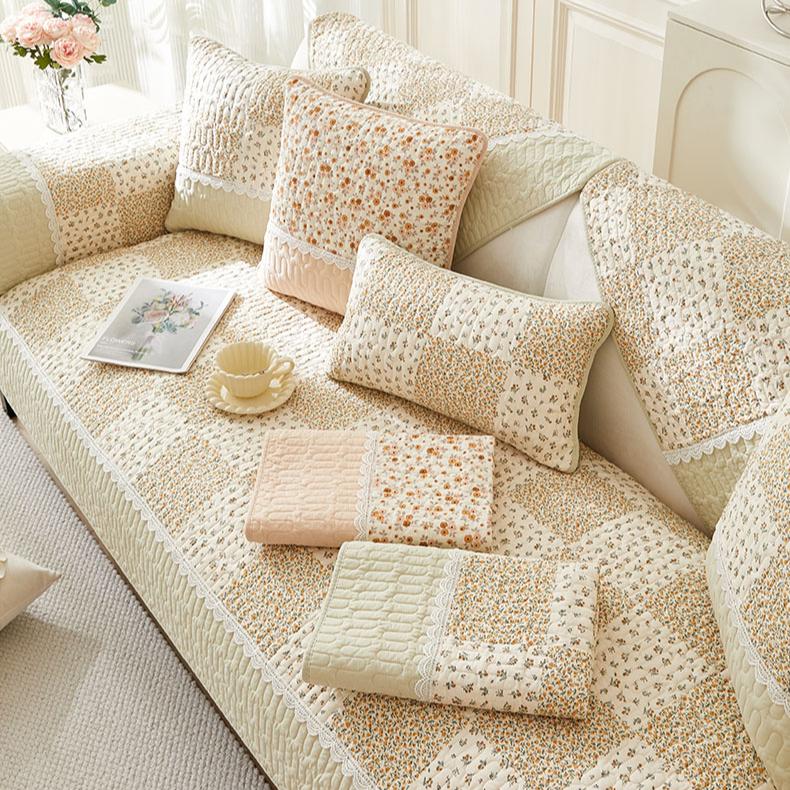 Fabric Pure Cotton Sofa Cushion Pastoral Sofa Cover Four Seasons Universal Sofa Cover Cloth Towel Autumn and Winter