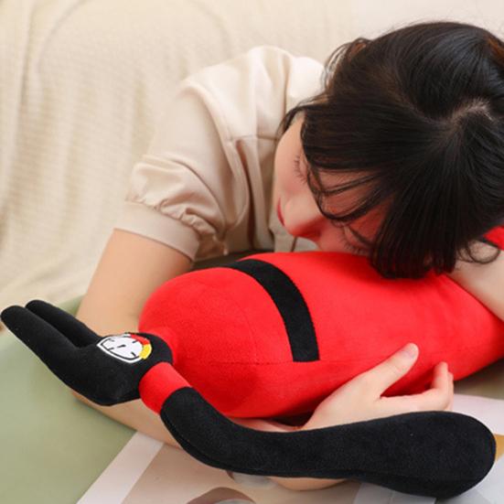 Fire-Extinguisher Plush Toy Soft Sofa Neck & Back Cushion Cartoon Cylindrical Stuffed Pillow