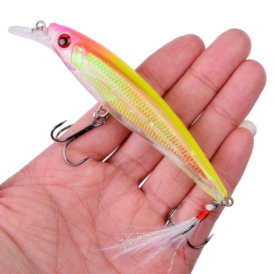 Искусственная приманка Minnow Bionic с острыми крючками, жестким язычком, длиной 11,2 см/13,6 г, для пресноводной и морской рыбалки на форель и окуня. Аксессуары для рыбалки.