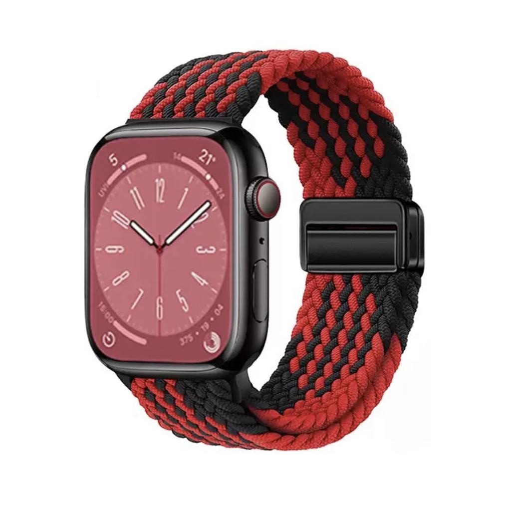 Плетеная нейлоновая ремешок-браслет Совместимый Для Apple Watch S10 46мм 44мм 40мм 45мм 49мм 41мм 38мм iWatch series se 10 7 3 5 6 8 9 Ultra