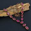 Ruby Gemstone Handmade Copper Electroformed Jewelry Amazing Lab-Created Necklace For Women