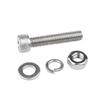Stainless Steel Hex Socket Head Bolt M8 Fully Threaded Screw Bolt Nut Flat Lock Washer Kit (M8x20mm 5-Pack)