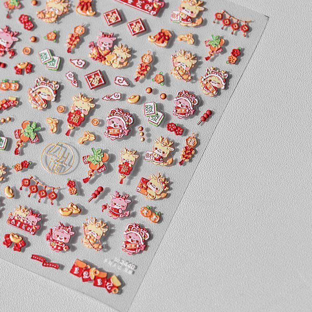 Подвески для ногтей своими руками, наклейки для ногтей с китайским драконом, аксессуары для ногтей, украшения для ногтей с драконом, женские украшения