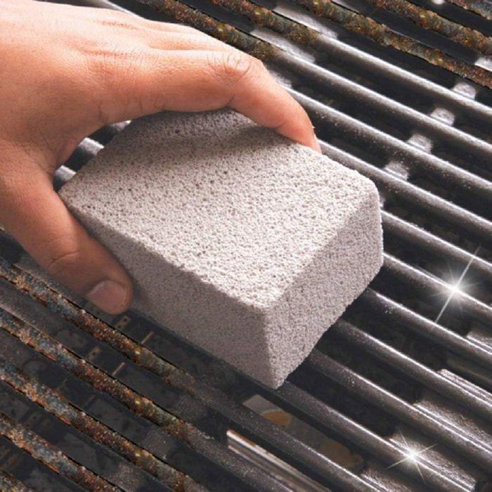Lot de 4 pierres ponces nettoyantes AIMOONSA pour gril barbecue - réutilisables, écologiques