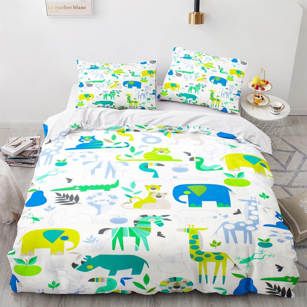 Cartoon Dinosaur Bedding Sets Comforter Quilt Bed Cover Duvet Cover Pillow Case 2-3 Pieces Sets Home Decor Bedroom Decor