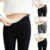 Women's High Waist Casual Pants Solid Color Fleece Thermal Leggings Winter Long Fleece Trousers Plush Running