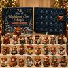 Holiday Countdown Decorations 24 Days of 3D Highland Cow Christmas Advent Calendar, Cute Farm Gift for Boys Girls Cattle Calendar with Mini Figurines
