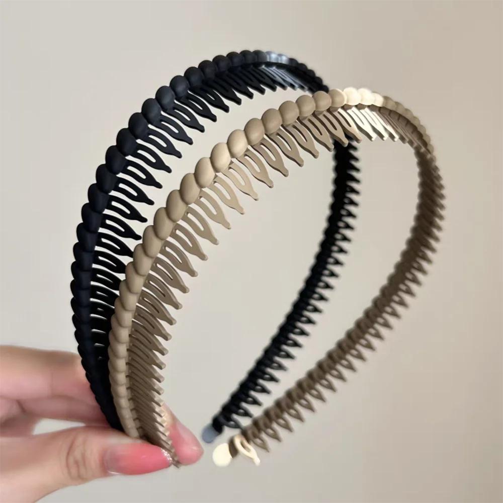 2 шт. Хорошие прочные зубчатые простые по стилю повязки на голову для женщин, девушек, мужчин, для спорта, умывания лица, нескользящие, корейские аксессуары для волос, инструмент