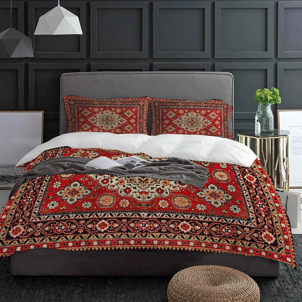 Винтажный Цветочный Индийский Бохо Пододеяльник с Наволочкой На Заказ Одеяло 3шт Постельное Белье Покрывало Двуспальная Кровать Домашний Текстиль