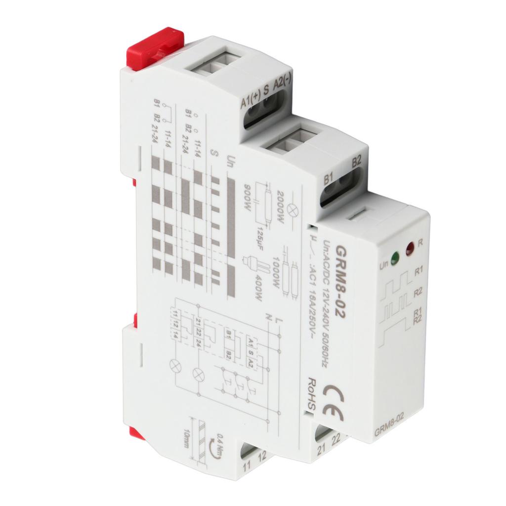 GRM8?02 Electronic Impulse Relay Latching Relay Memory Relay ACDC 12?240V