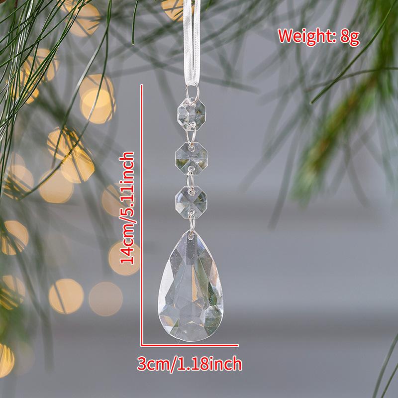 Прозрачные подвесные украшения в виде снежинок для рождественской елки, акриловая подвеска, рождественское украшение для дома, подарки на Рождество, 2025 год