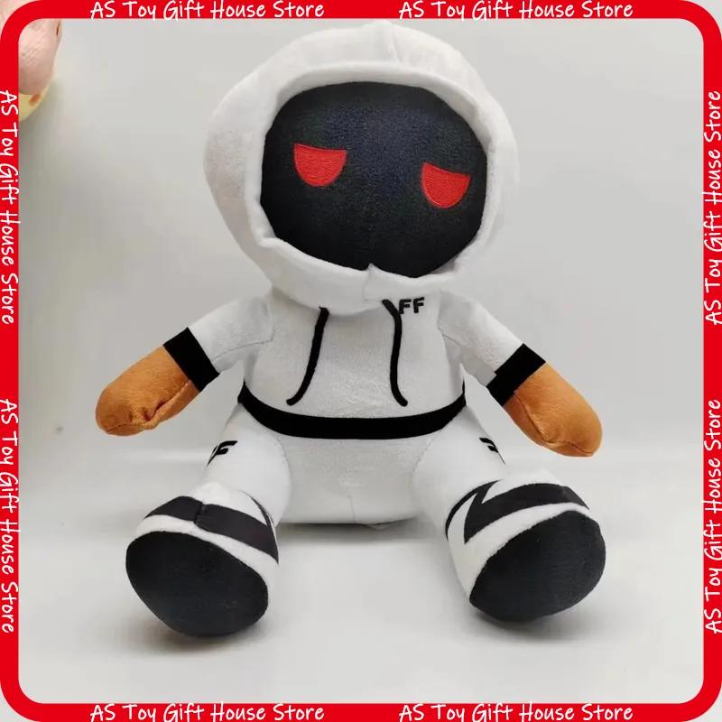 Foltyn Family Roblox Plush Toy White Hooded Stuffed Figure Game Peripheral Soft Plush Doll Gift For Game Fans Room Decor