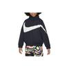Куртка с воротником-стойкой и молнией, color block, с логотипом Swoosh, детская, черная HF2470-010
