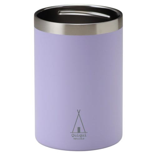 OGURA Tent Can Holder, 350ml Can Insulation, Vacuum Insulated, Stainless Steel, for Beer Cans and Tumblers, Outdoor Use, Purple