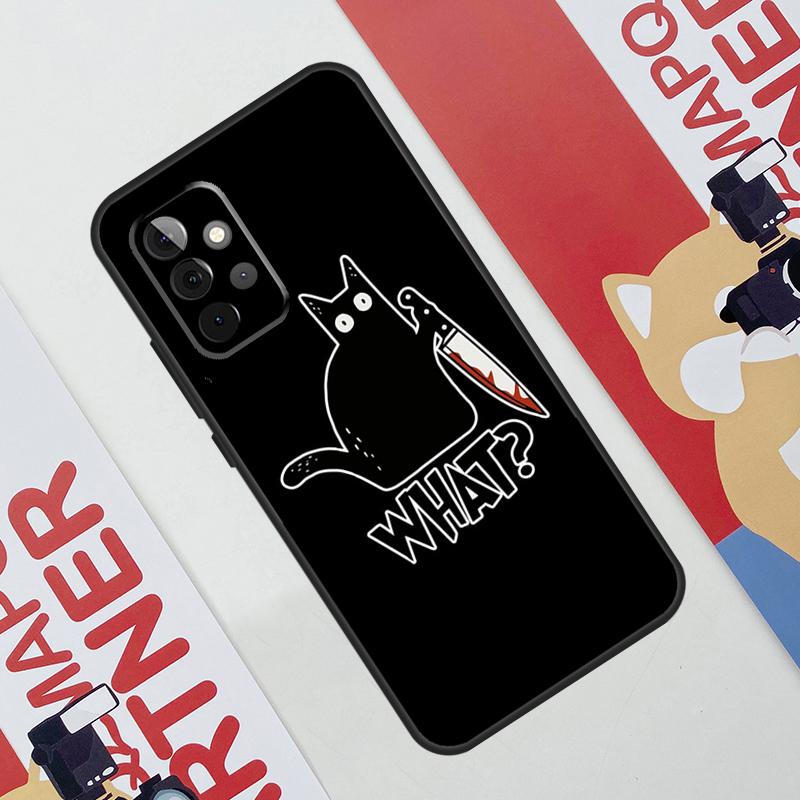 Чехол 'Черная кошка-ведьма' для Samsung Galaxy A36 A35 A55 A06 A16 A26 A56 A53 A32 A52 A33 A13 A14 A34 A54 A17 A15