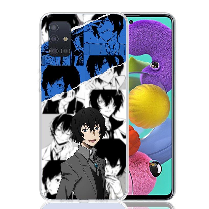 Bungo Stray Dogs Чехол для телефона Дазай для Samsung Galaxy A52 A32 A22 A12 A02S A50S A30S A51 A31 AA71 Note 20 Ultra 10 S10 Plus Galax