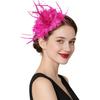 Женские fascinators шляпки шляпы для чаепития для женщин, повязка на голову с перьями и жемчугом для свадебных коктейльных платьев аксессуары