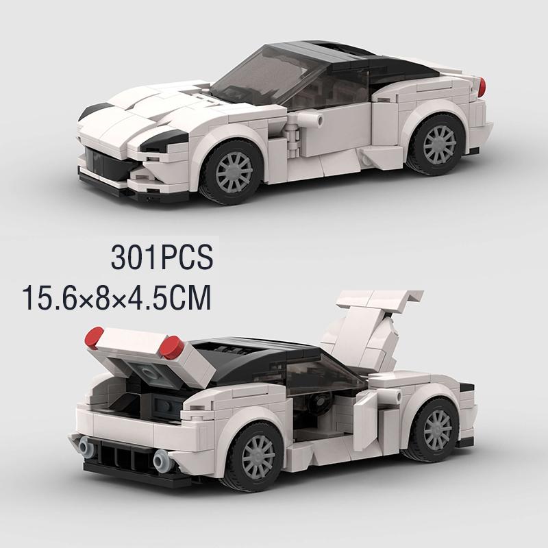 MOC City Speed ​​Sport Racing Car Model Building Blocks Convertible Super Race Bricks Rally Vehicle Toy Technical Christmas Gift